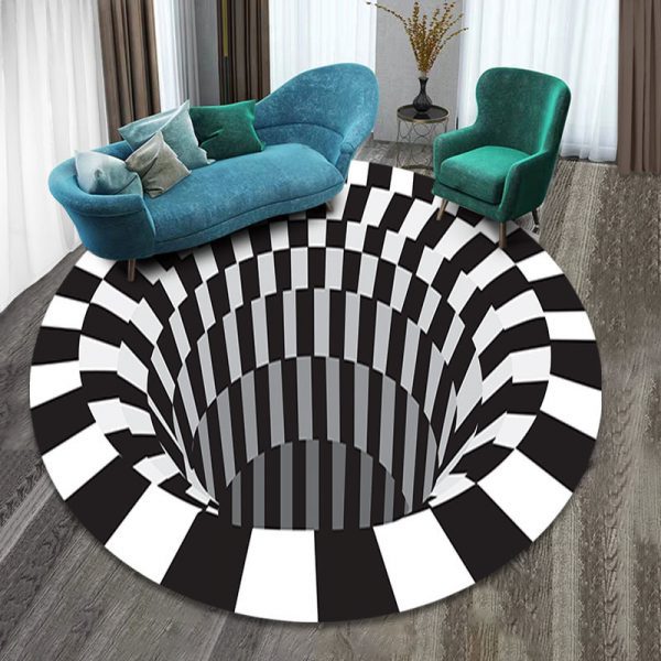 3D Vortex Rug Illusion Carpet