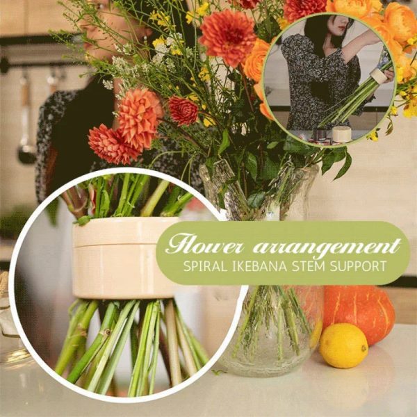 Spiral Stem Holders for Flower Arrangements